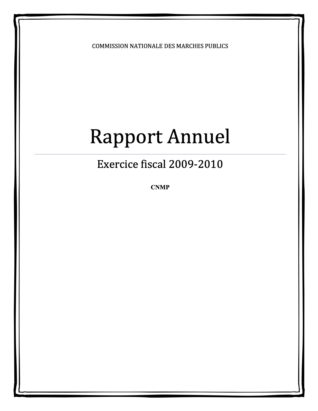 Rapport annuel 2009-2010